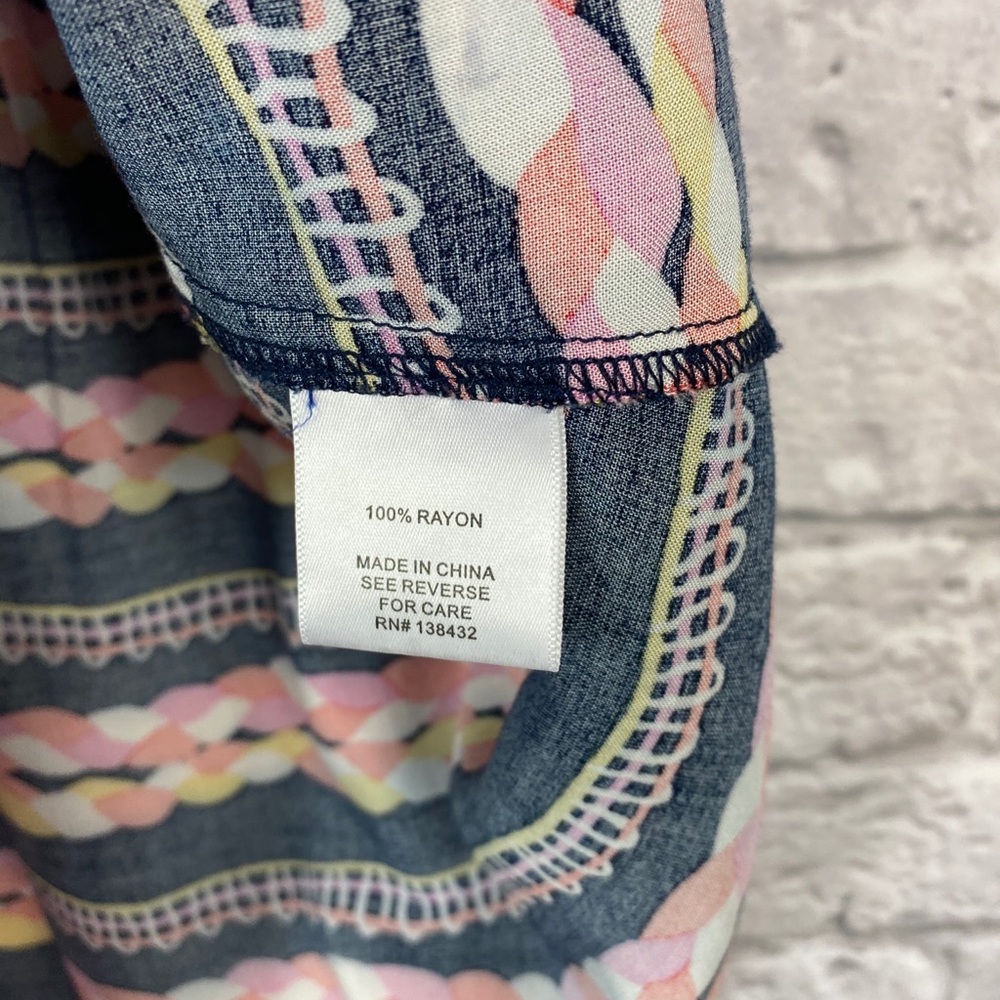 ModCloth Bright Rope Print V Neck Tank Top - Picture 5 of 5